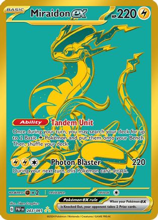 Miraidon ex (Gold) (243) Holofoil - Paldean Fates