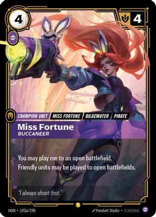 Miss Fortune – Buccaneer (Alternate Art) (193a) Foil - Origins
