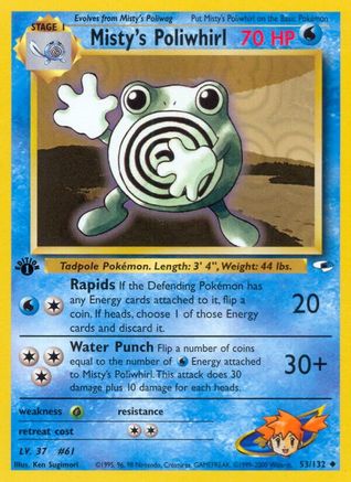 Misty's Poliwhirl (53) (1st Edition) - Gym Heroes