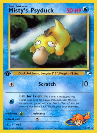 Misty's Psyduck (54) (1st Edition) - Gym Heroes