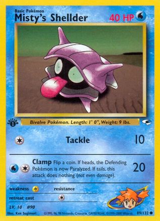 Misty's Shellder (89) (1st Edition) - Gym Heroes