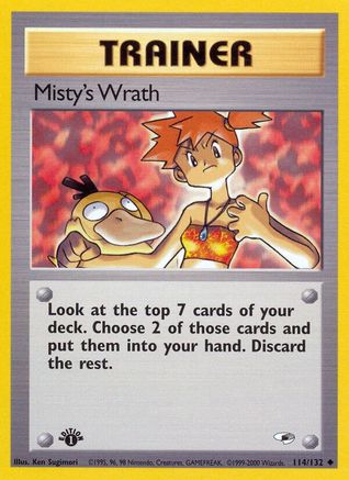 Misty's Wrath (114) (1st Edition) - Gym Heroes