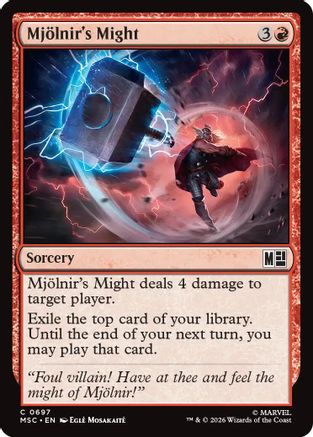 Mjollnir's Might (697) Foil - Commander: Marvel Super Heroes