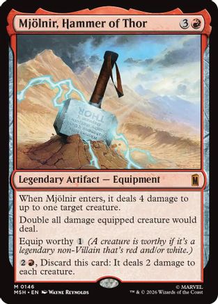 Mjolnir, Hammer of Thor (146) Foil - Marvel Super Heroes