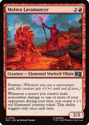 Molten Lavamancer (699) Foil - Commander: Marvel Super Heroes