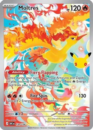 Moltres (130) Holofoil - 30th Celebration