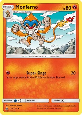 Monferno (22) Reverse Holofoil - Ultra Prism
