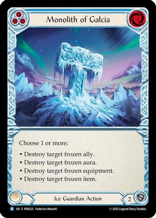 Monolith Of Galcia (Blue) (PEN225) Rainbow Foil - Compendium of Rathe