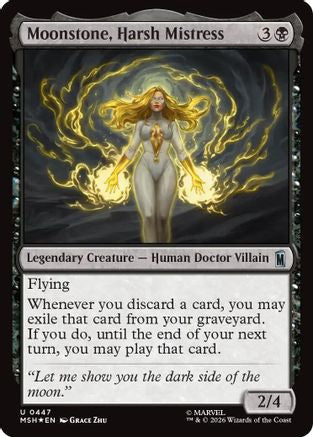 Moonstone, Harsh Mistress (447) Surge Foil - Marvel Super Heroes