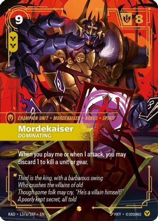 Mordekaiser, Dominating (Alternate Art) (137a) Foil - Radiance