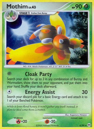 Mothim (6) Reverse Holofoil - Arceus