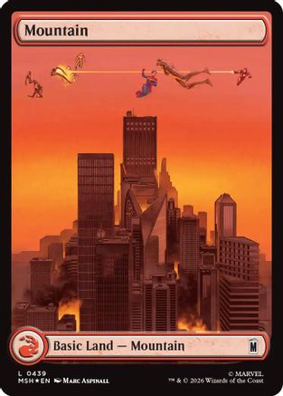 Mountain (439) Surge Foil - Marvel Super Heroes