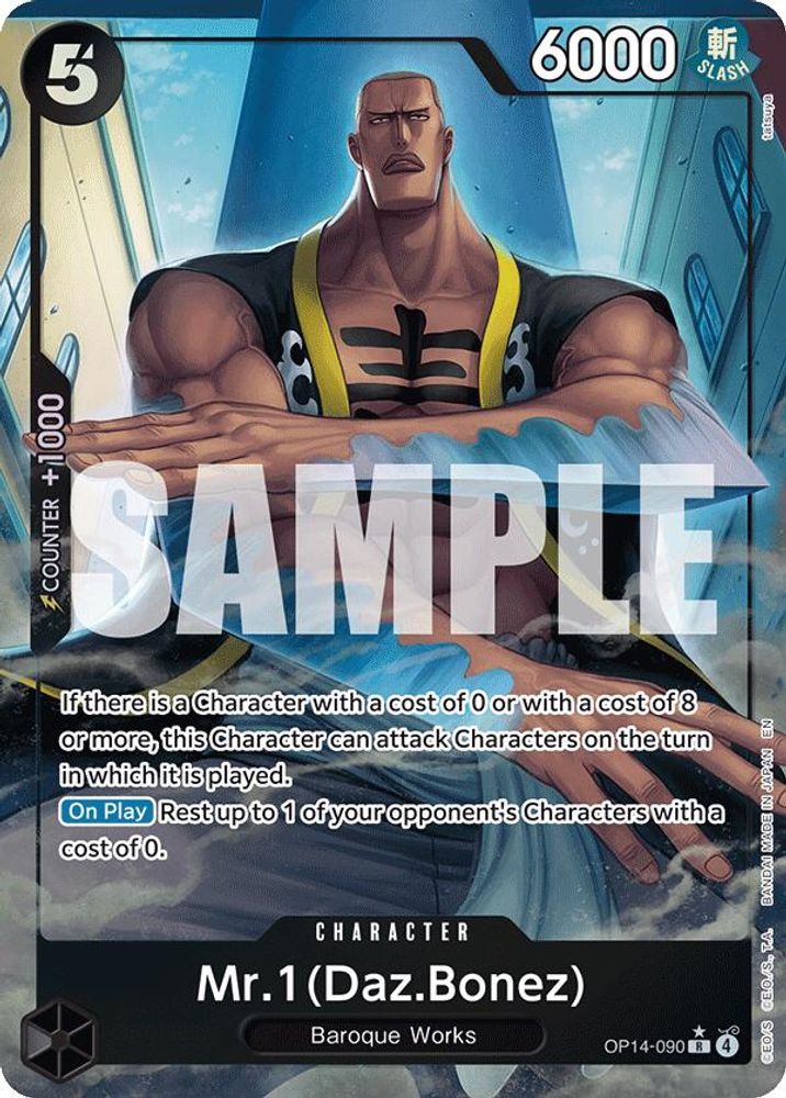 Mr. 1 (Daz.Bonez) (Alternate Art) (OP14-090) Foil