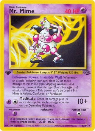 Mr. Mime (22) (1st Edition) - Jungle