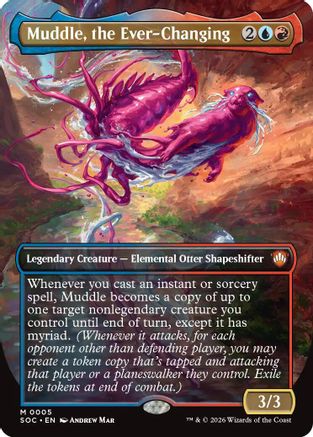 Muddle, the Ever-Changing (Borderless) (005) Foil - Commander: Secrets of Strixhaven