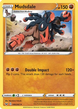 Mudsdale (106) Reverse Holofoil - Sword & Shield