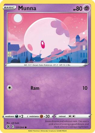 Munna (121) Reverse Holofoil - Fusion Strike