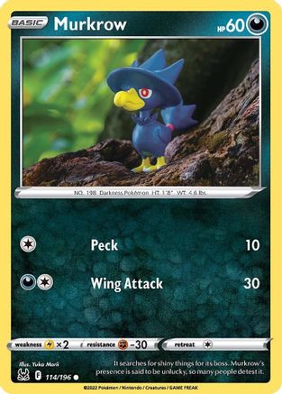 Murkrow (114) Reverse Holofoil - Lost Origin