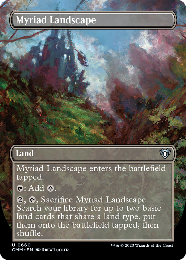 Myriad Landscape (Borderless) (660) Foil - Commander Masters
