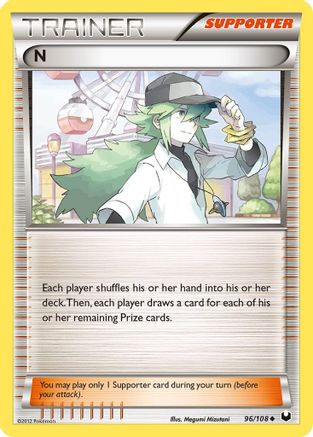N (Supporter) (96) Reverse Holofoil - Dark Explorers