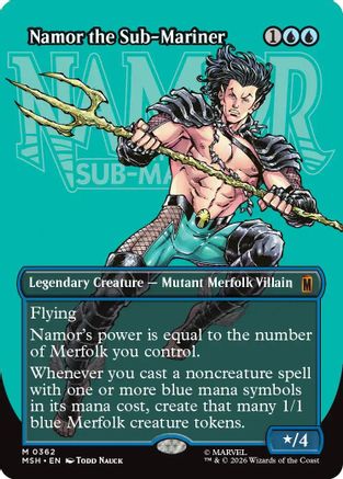 Namor the Sub-Mariner (Borderless Logo) (362) Foil - Marvel Super Heroes