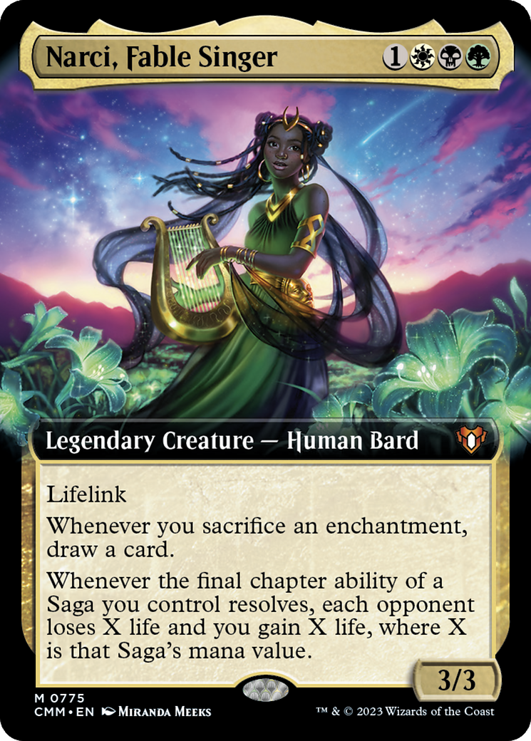Narci, Fable Singer (Extended Art) (775) - Commander Masters