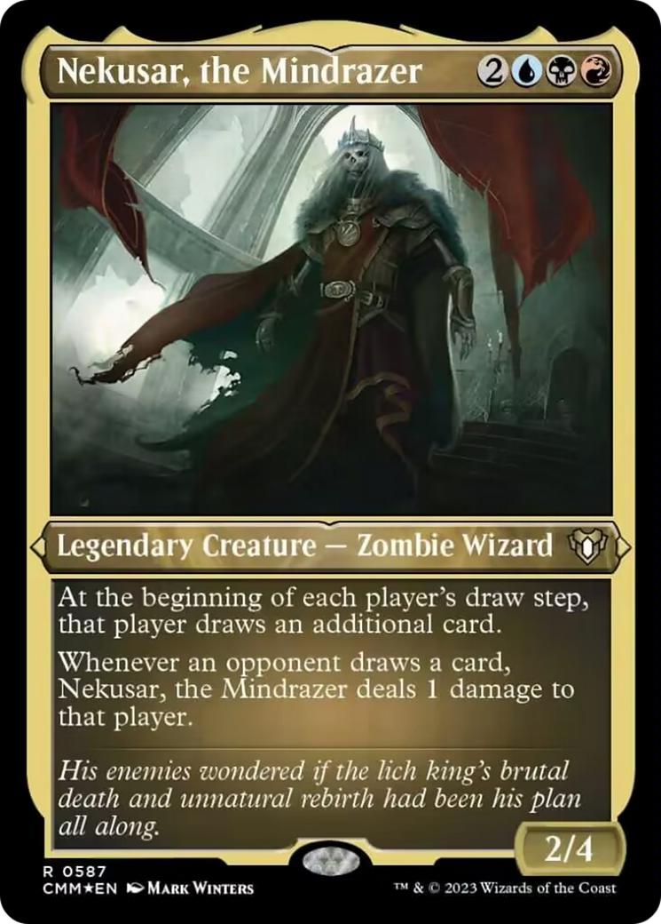 Nekusar, the Mindrazer (587) Etched Foil - Commander Masters