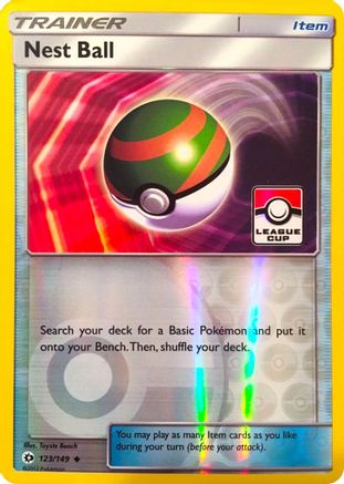 Nest Ball (League Cup) (123) Reverse Holofoil - Sun & Moon