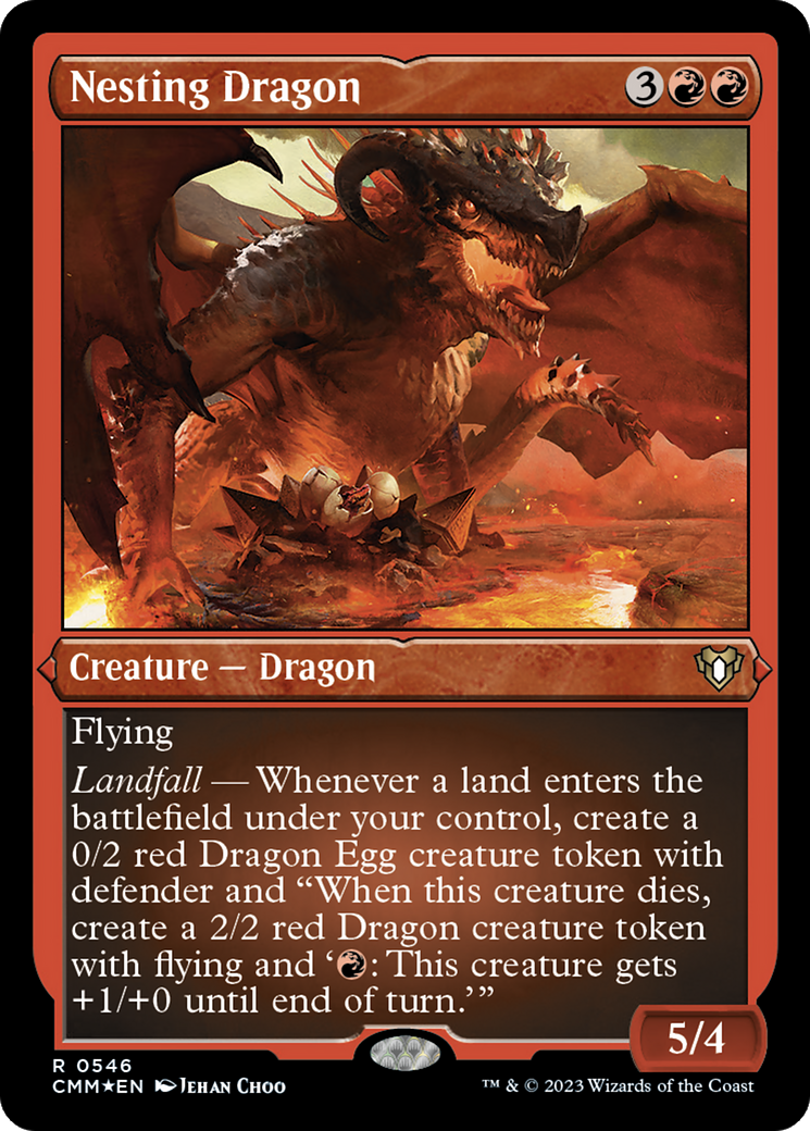 Nesting Dragon (546) Etched Foil - Commander Masters
