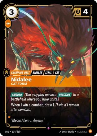 Nidalee – Cat Form (114) Foil - Unleashed