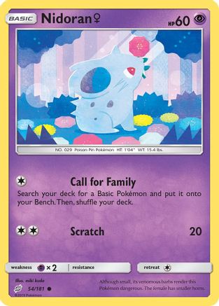 Nidoran F (54) Reverse Holofoil - Team Up