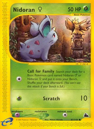 Nidoran F (81) Reverse Holofoil - Skyridge