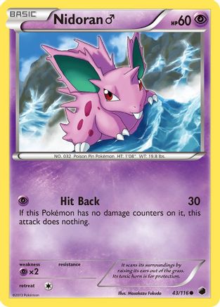 Nidoran M (43) Reverse Holofoil - Plasma Freeze