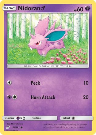 Nidoran M (57) Reverse Holofoil - Team Up