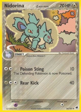 Nidorina (Delta Species) (34) Reverse Holofoil - Dragon Frontiers