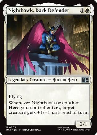 Nighthawk, Dark Defender (604) - Commander: Marvel Super Heroes