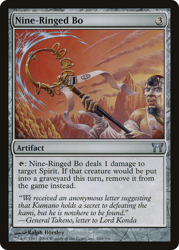 Nine-Ringed Bo (263) Foil - Champions of Kamigawa