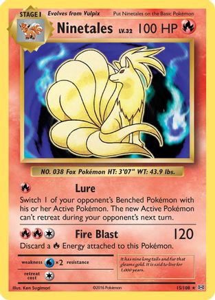 Ninetales (15) Reverse Holofoil - Evolutions