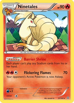Ninetales (21) Reverse Holofoil - Primal Clash