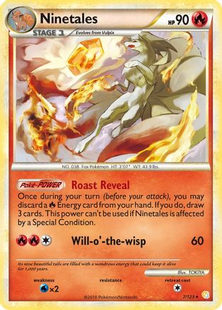 Ninetales (7) Reverse Holofoil - HeartGold & SoulSilver
