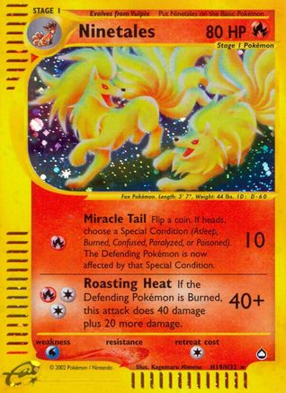 Ninetales (H19) Holofoil - Aquapolis