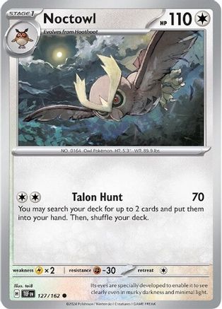 Noctowl (127) Reverse Holofoil - Temporal Forces