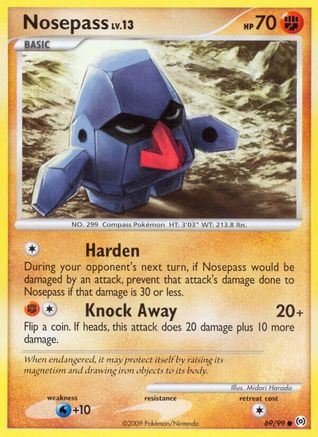 Nosepass (69) Reverse Holofoil - Arceus