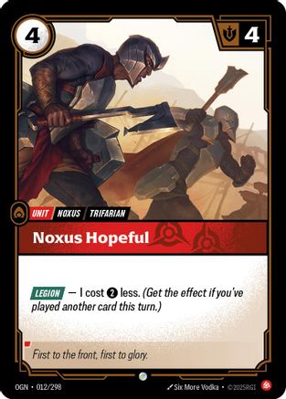 Noxus Hopeful (012) Foil - Origins
