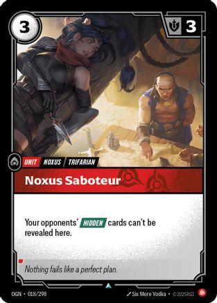 Noxus Saboteur (018) Foil - Origins