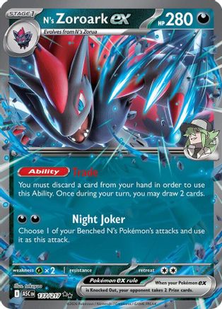 N's Zoroark ex (137) Holofoil - Ascended Heroes