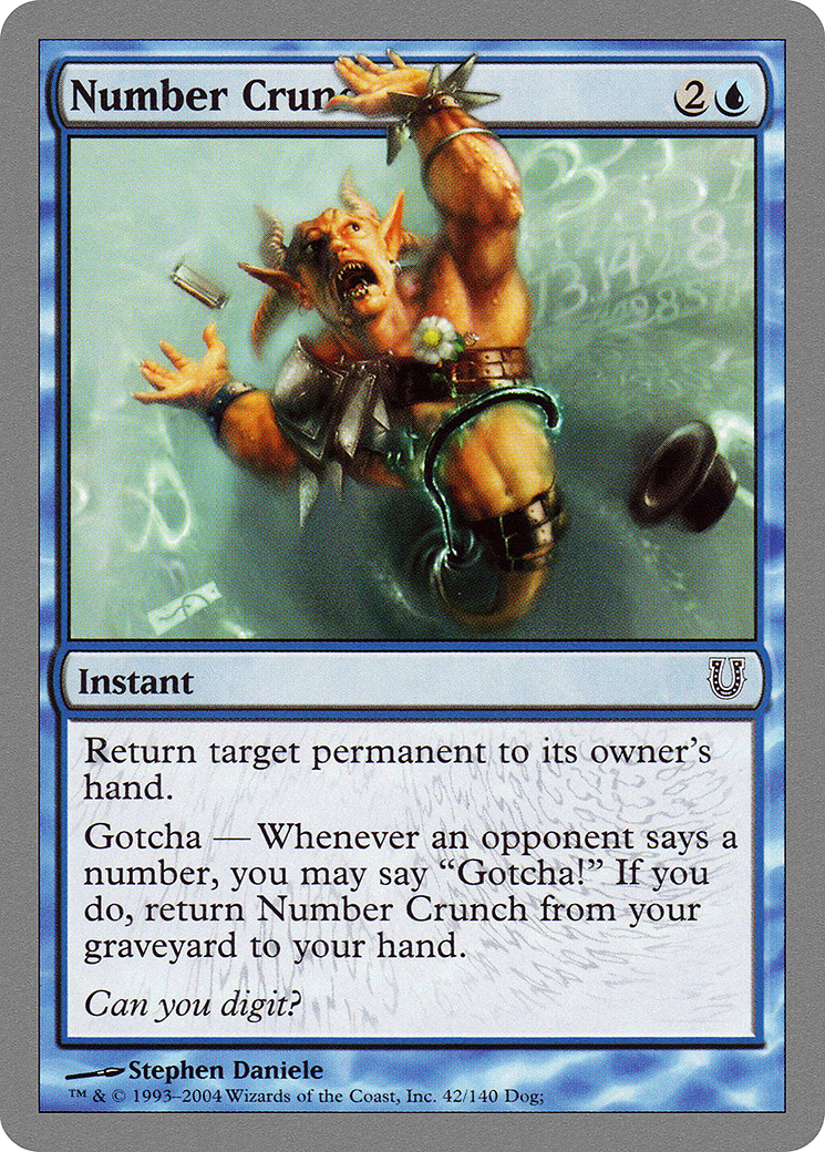 Number Crunch (042) Foil - Unhinged