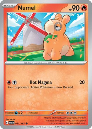 Numel (31) Reverse Holofoil - Obsidian Flames