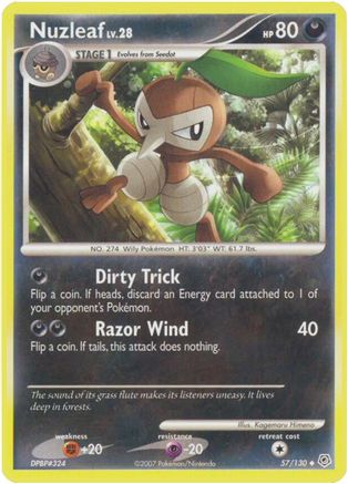 Nuzleaf (57) Reverse Holofoil - Diamond & Pearl