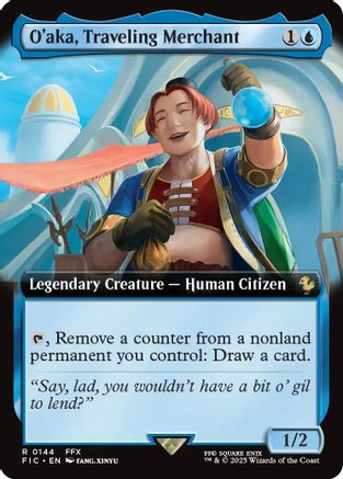 O'aka, Traveling Merchant (Extended Art) (144) Foil - Commander: FINAL FANTASY